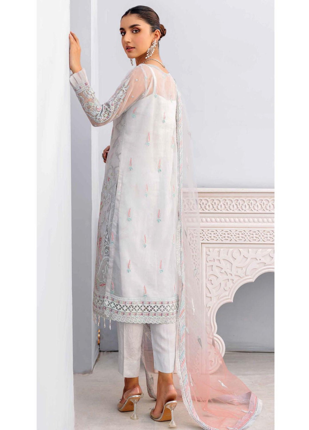 Value Edition By Emaan Adeel Embroidered Organza Suits Unstitched 3 Piece EA22VE-2 VE-204 - Luxury Collection