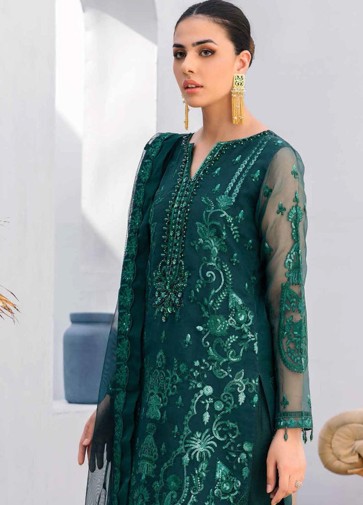 Value Edition By Emaan Adeel Embroidered Organza Suits Unstitched 3 Piece EA22VE-2 VE-205 - Luxury Collection