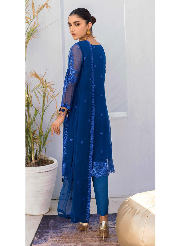 Value Edition By Emaan Adeel Embroidered Chiffon Suits Unstitched 3 Piece EA22VE-2 VE-206 - Luxury Collection