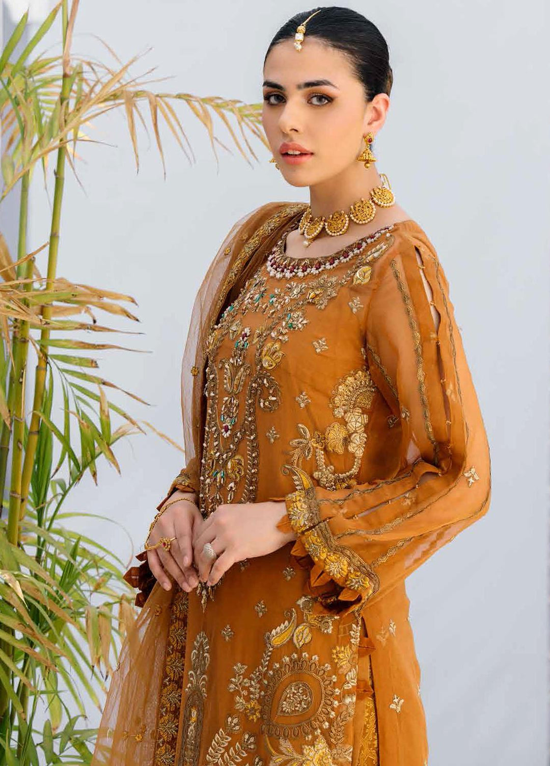 Value Edition By Emaan Adeel Embroidered Chiffon Suits Unstitched 3 Piece EA22VE-2 VE-202 - Luxury Collection