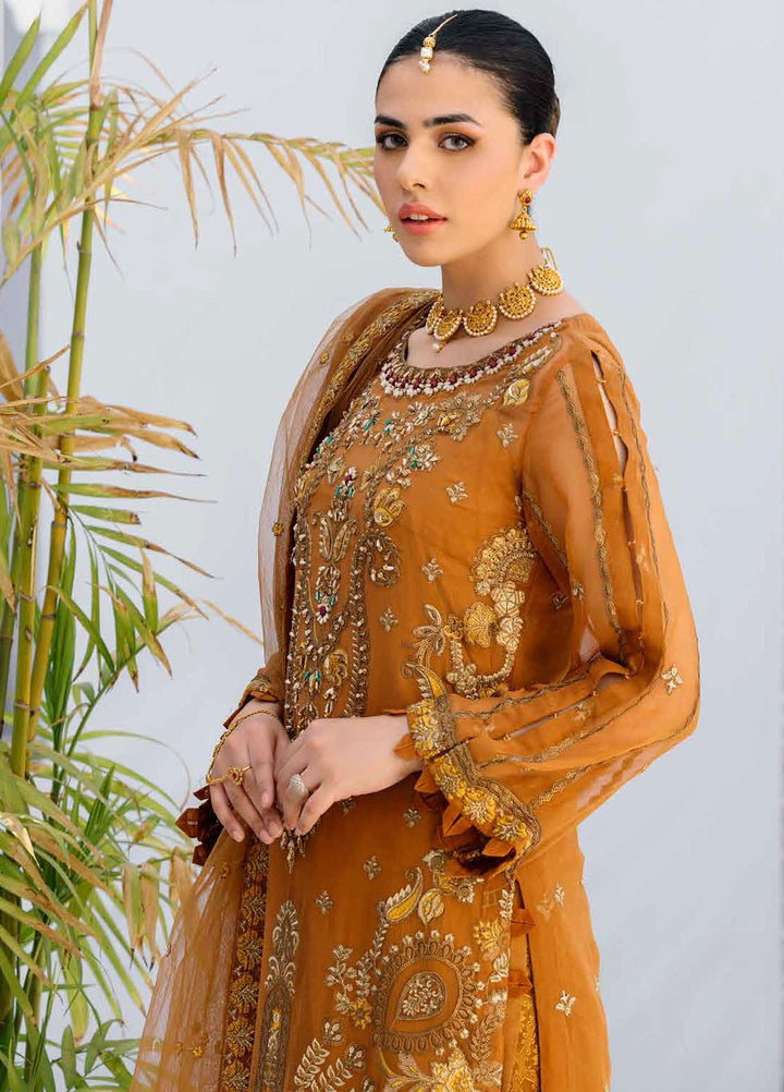 Value Edition By Emaan Adeel Embroidered Chiffon Suits Unstitched 3 Piece EA22VE-2 VE-202 - Luxury Collection
