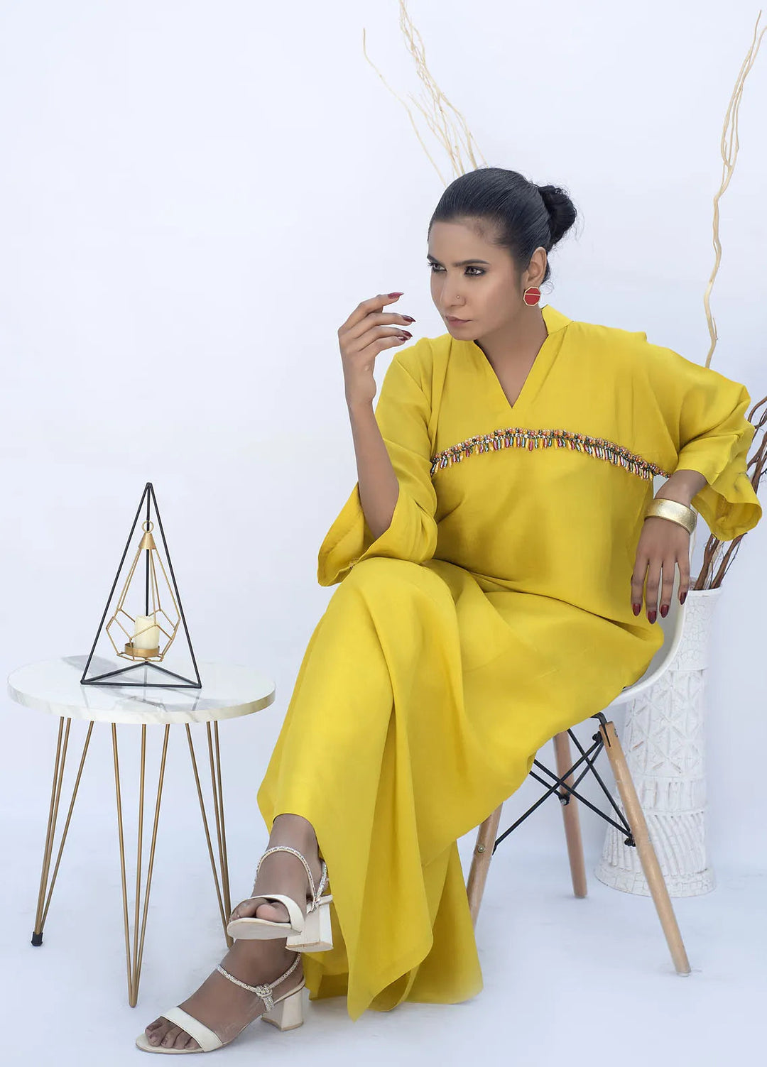 Eman Butt Pret Embriodered Korean raw silk 2 Piece Suit Inara