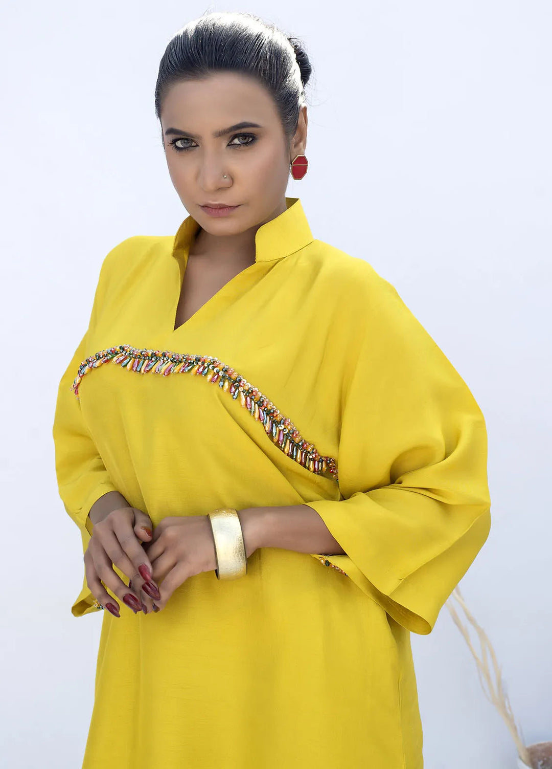 Eman Butt Pret Embriodered Korean raw silk 2 Piece Suit Inara