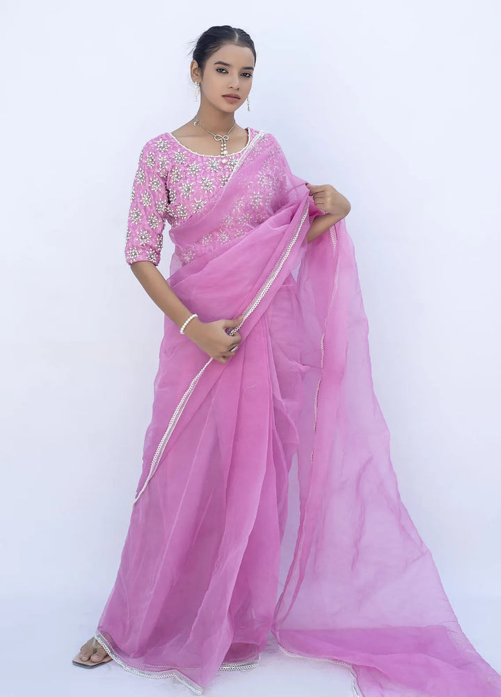 Eman Butt Pret Embriodered organza Saree Misha