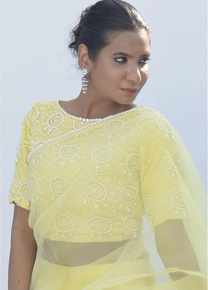 Eman Butt Pret Embriodered organza Saree Nisha