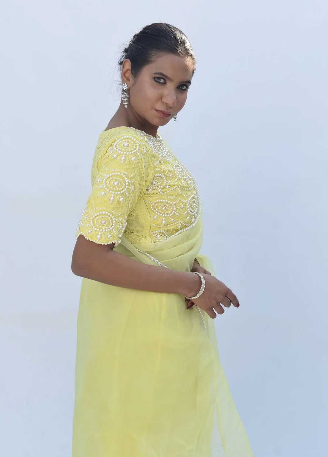 Eman Butt Pret Embriodered organza Saree Nisha