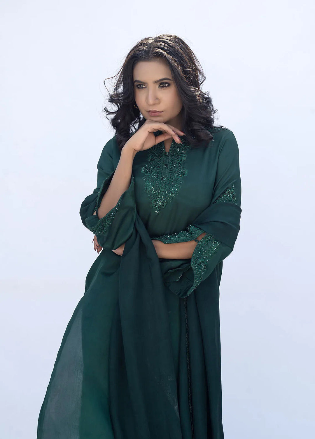 Eman Butt Pret Embriodered Russian silk 3 Piece Suit Esma