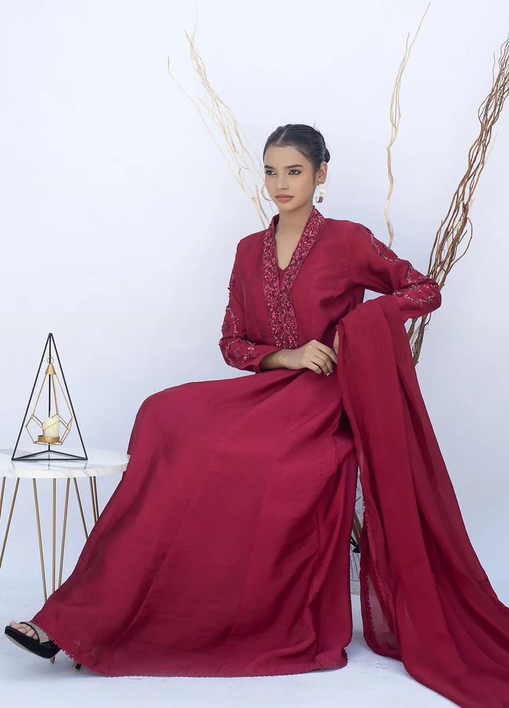 Eman Butt Pret Embriodered sheesha silk 3 Piece Suit Adaa