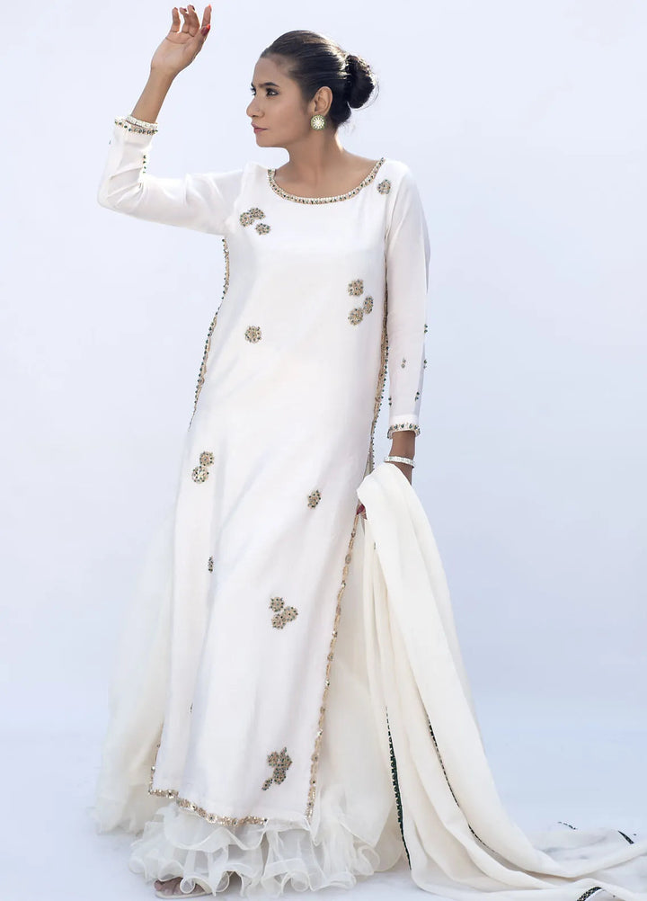 Eman Butt Pret Embriodered sheesha silk 3 Piece Suit Kanwal