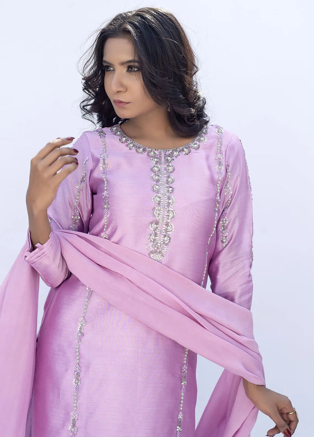 Eman Butt Pret Embriodered sheesha silk 3 Piece Suit Liora