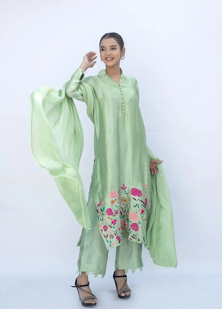 Eman Butt Pret Embriodered sheesha silk 3 Piece Suit Nyra
