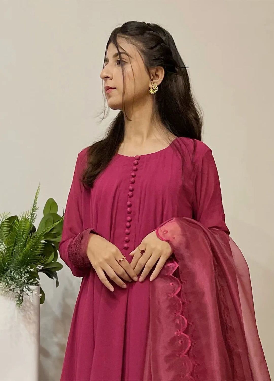 Eman Butt Pret Embroidered Georgette 3 Piece Suit Azel