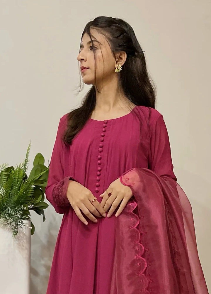 Eman Butt Pret Embroidered Georgette 3 Piece Suit Azel
