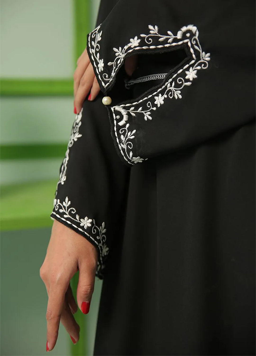 Eman Butt Pret Embroidered Georgette 3 Piece Suit Black daisy
