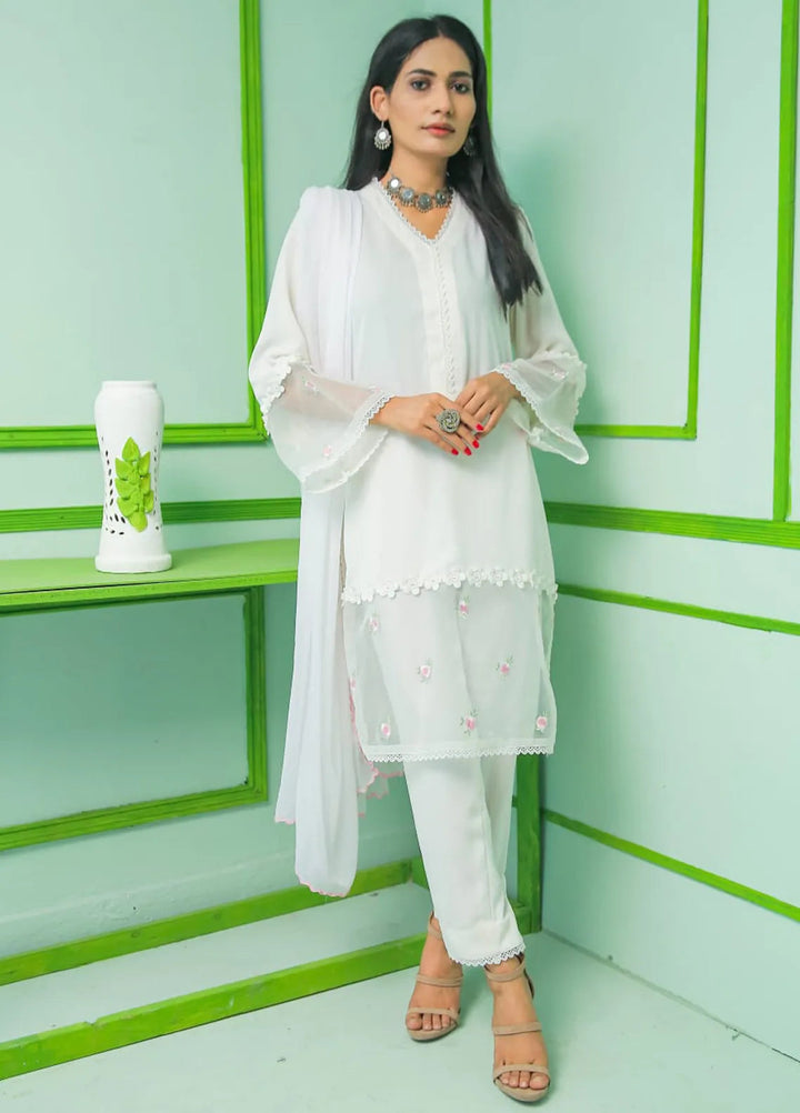 Eman Butt Pret Embroidered Georgette 3 Piece Suit Lilly