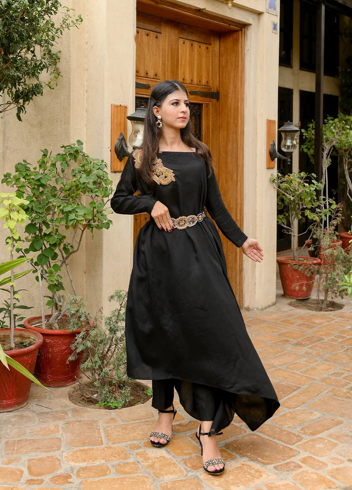 Eman Butt Pret Embroidered Raw Silk 2 Piece Suit Mira
