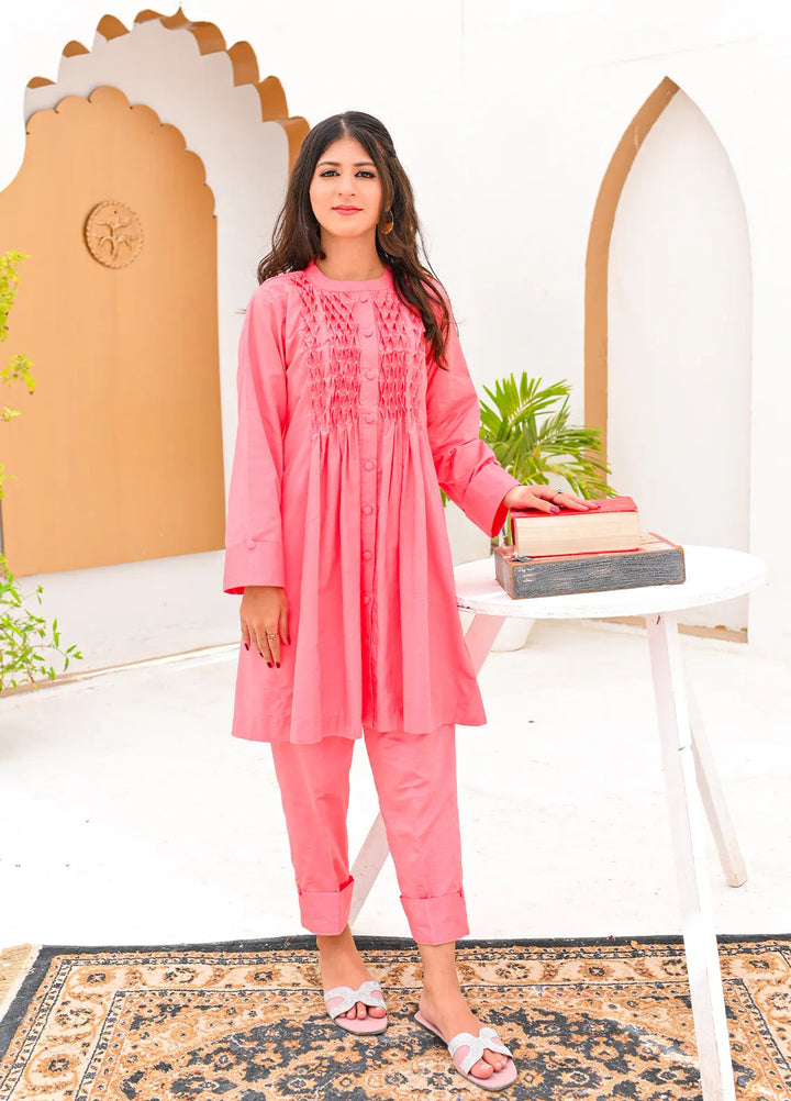 Eman Butt Pret Solid Khaadi Silk 2 Piece Suit Ezra
