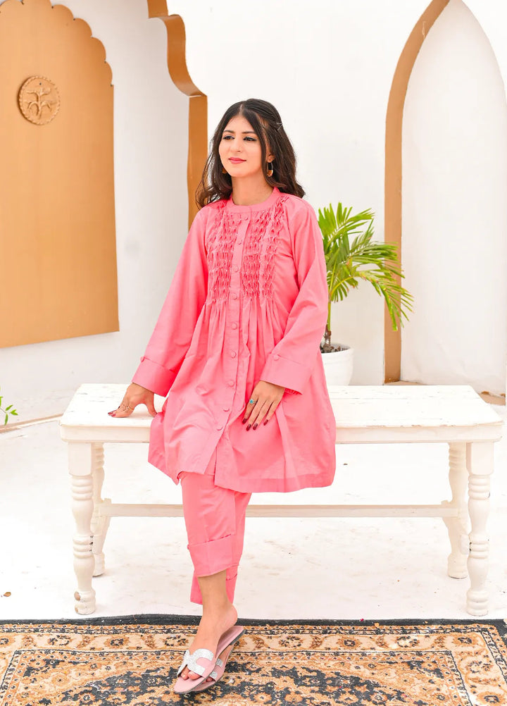 Eman Butt Pret Solid Khaadi Silk 2 Piece Suit Ezra