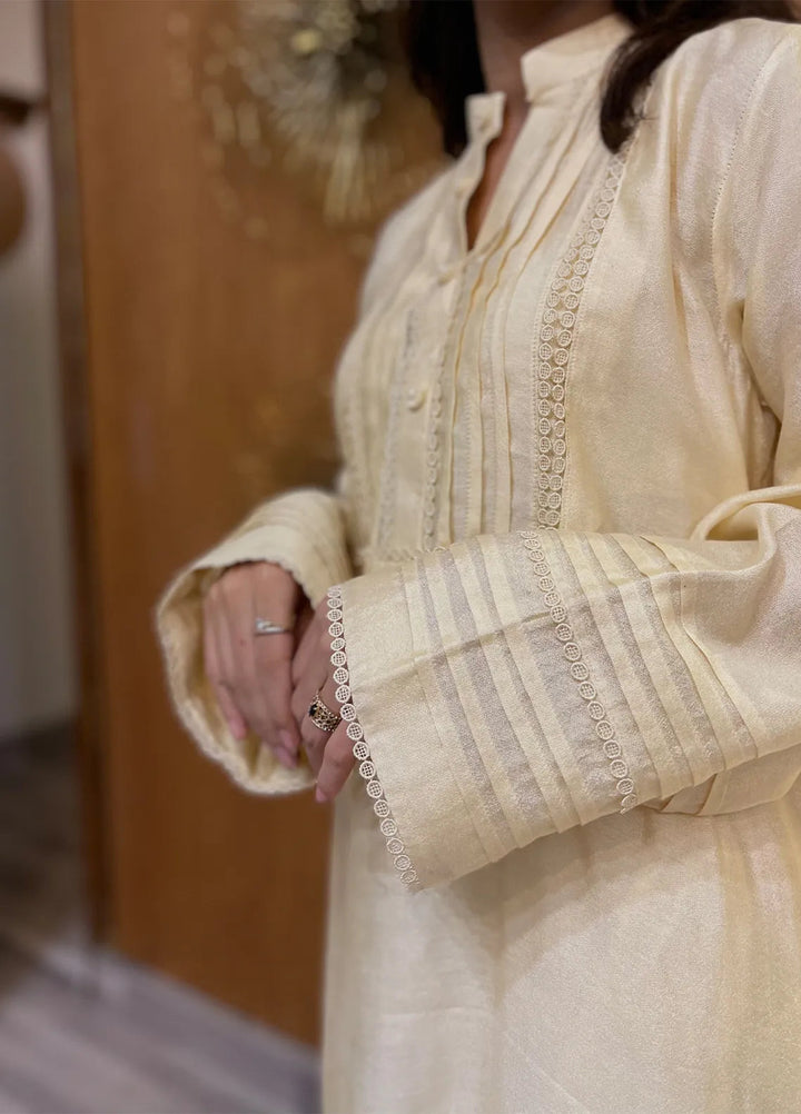 Eman Butt Pret Solid Khaadi Silk 2 Piece Suit Noori