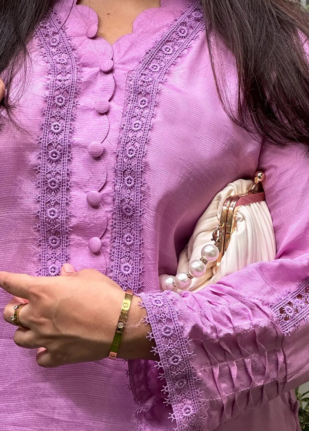 Eman Butt Pret Solid Raw Silk 2 Piece Suit Elliy