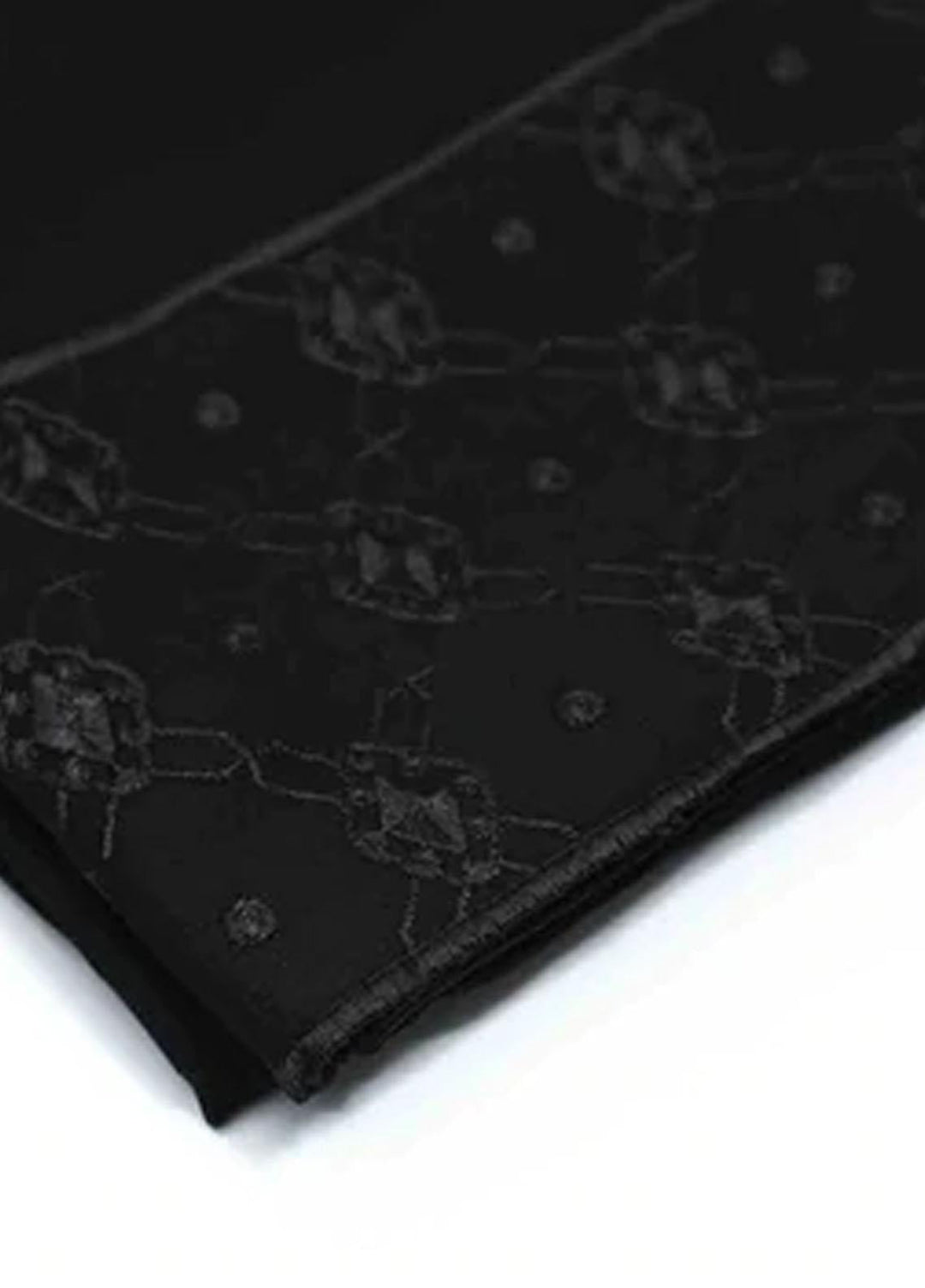 Abaya pk Embroidered Chiffon  Chadar ABA22EC BLACK DELICATE - Embroidered Chadar