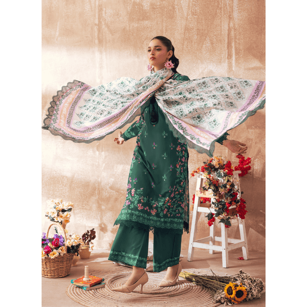 Liyana by Mashra RTW Printed Lawn 3 Piece Suit Emerald Casual Collection