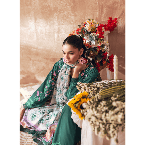 Liyana by Mashra RTW Printed Lawn 3 Piece Suit Emerald Casual Collection
