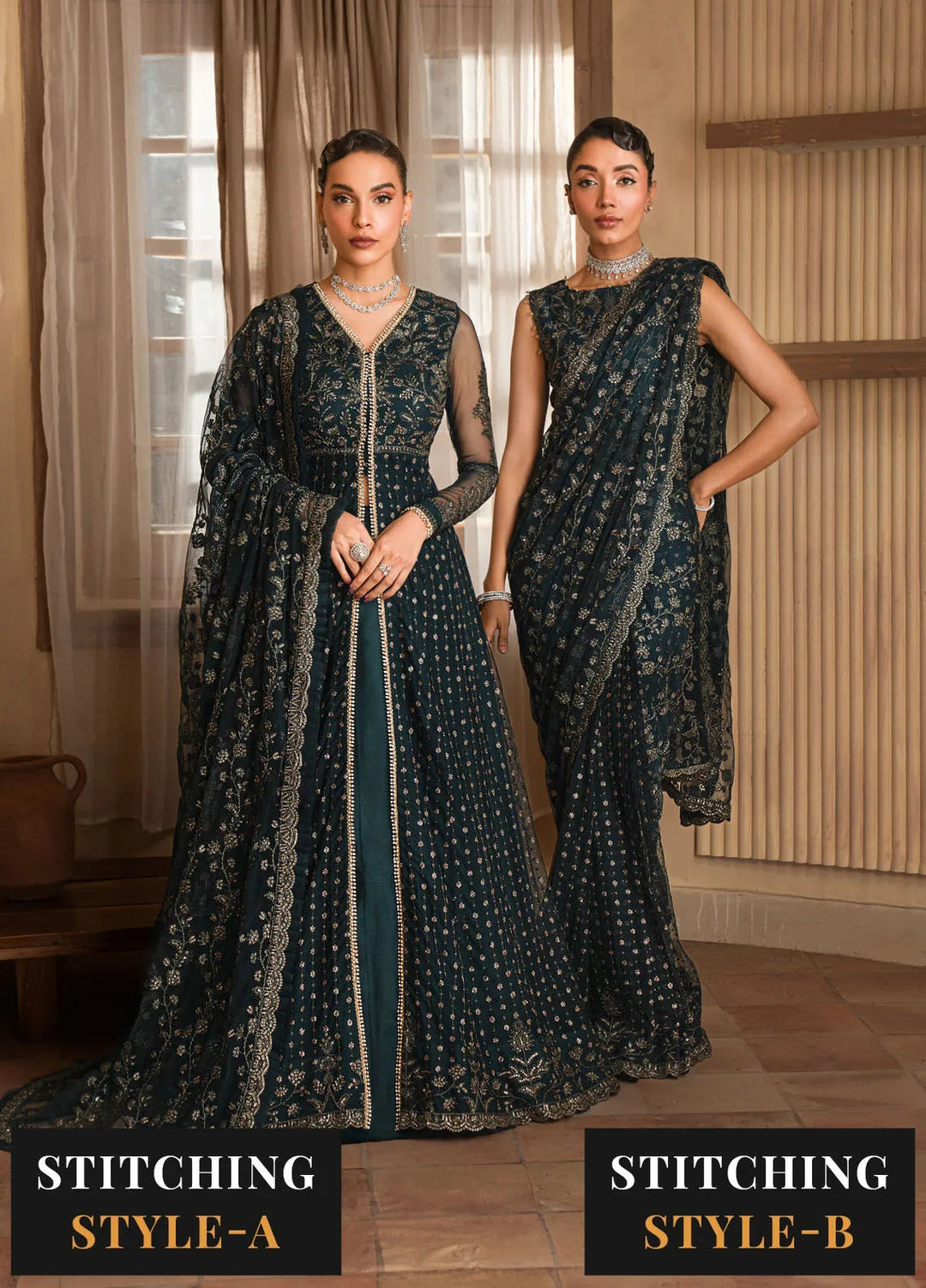 Emirah by Zarif Embroidered Net Suit Unstitched 3 Piece ZRF24E ZEF 01- Orna - Formal Collection