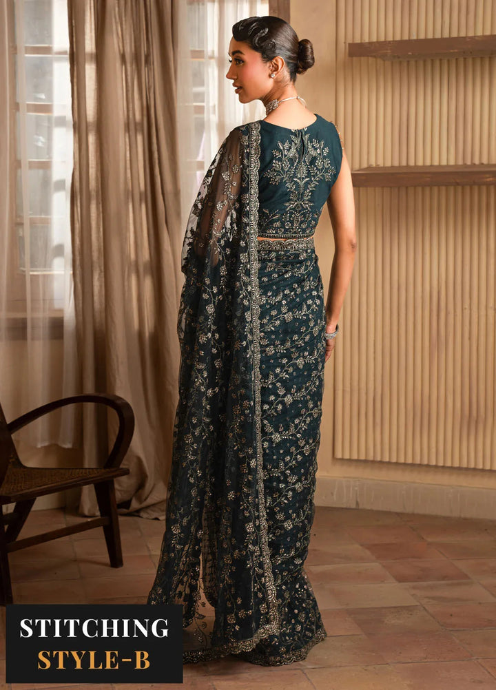 Emirah by Zarif Embroidered Net Suit Unstitched 3 Piece ZRF24E ZEF 01- Orna - Formal Collection