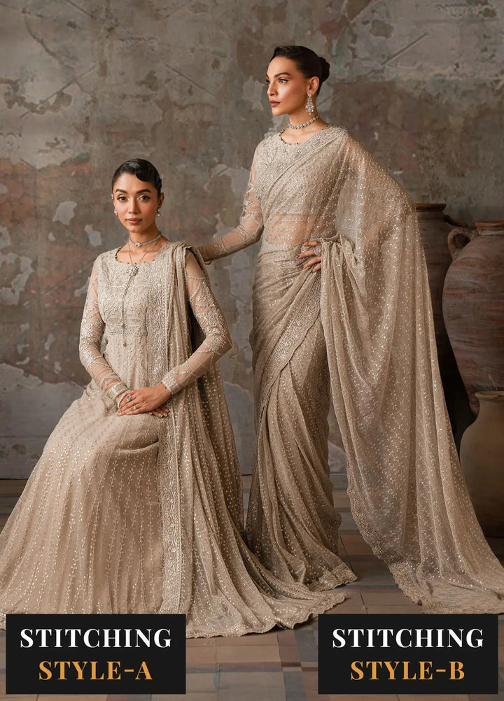 Emirah by Zarif Embroidered Net Suit Unstitched 3 Piece ZRF24E ZEF 02- Breeze - Formal Collection
