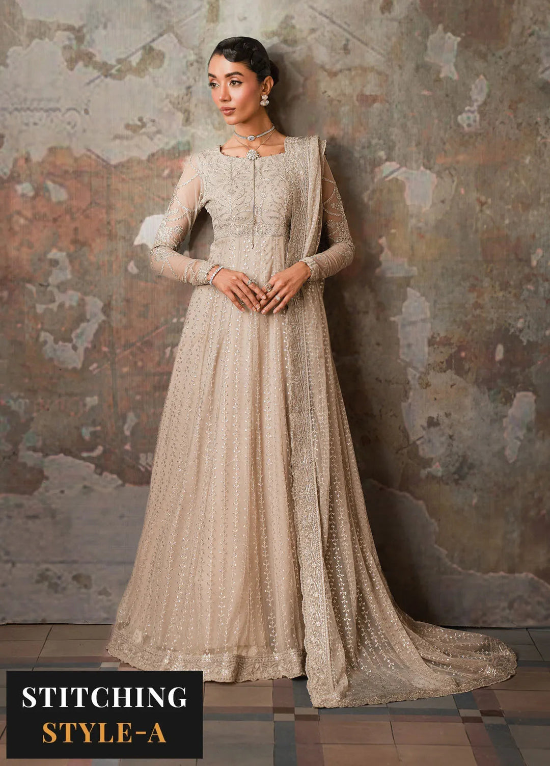 Emirah by Zarif Embroidered Net Suit Unstitched 3 Piece ZRF24E ZEF 02- Breeze - Formal Collection