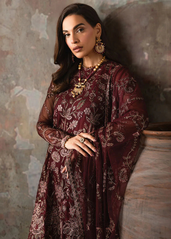 Emirah by Zarif Embroidered Net Suit Unstitched 3 Piece ZRF24E ZEF 03- Charm - Formal Collection