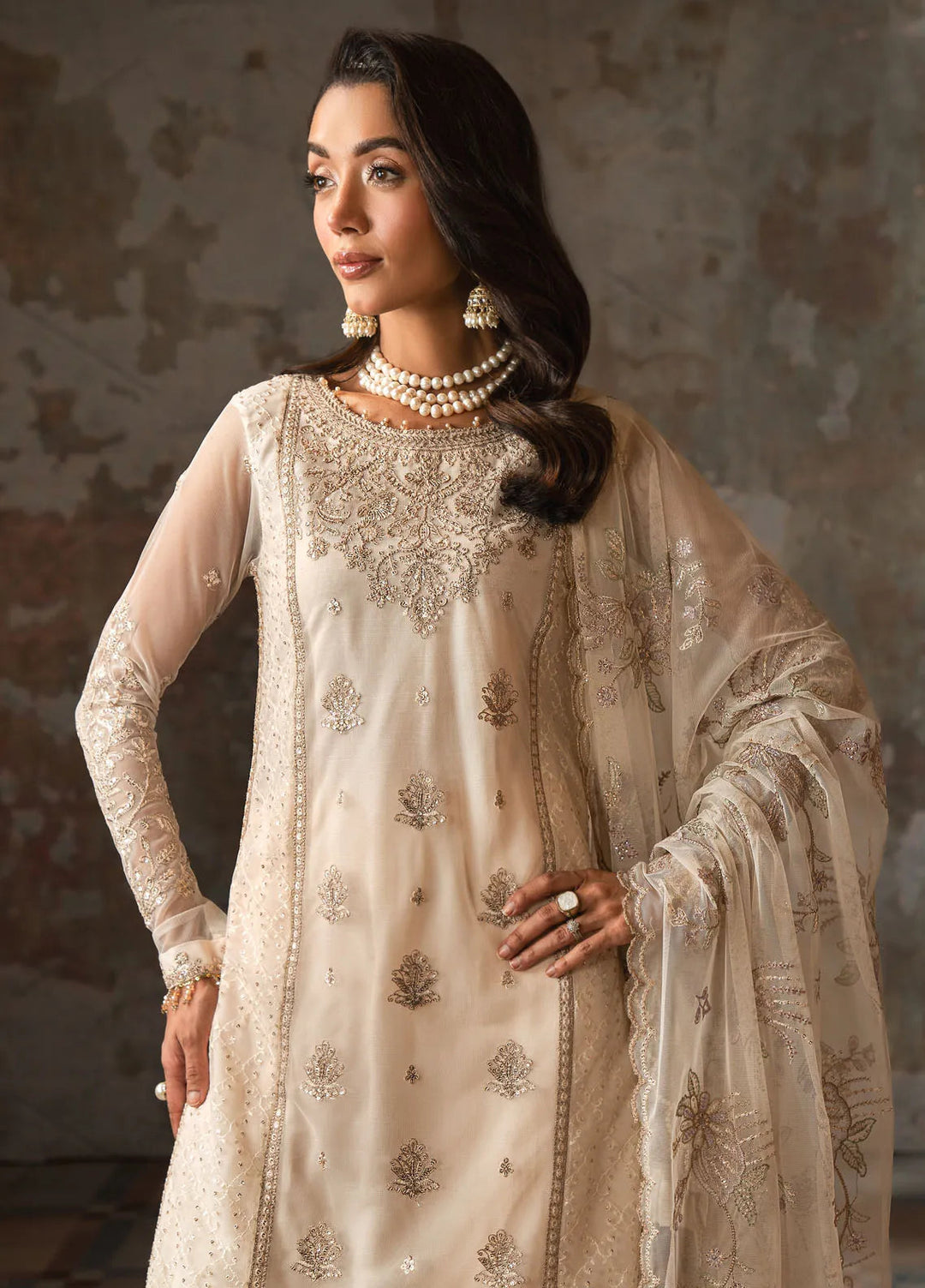 Emirah by Zarif Embroidered Net Suit Unstitched 3 Piece ZRF24E ZEF 06- Meera - Formal Collection