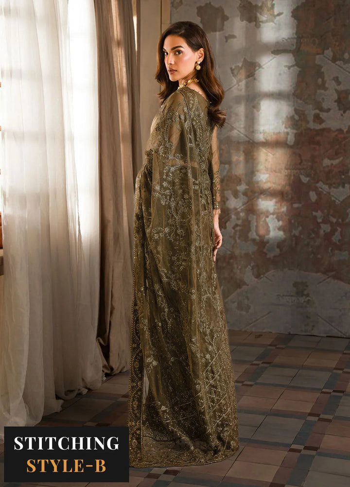 Emirah by Zarif Embroidered Net Suit Unstitched 3 Piece ZRF24E ZEF 07- Jazab - Formal Collection