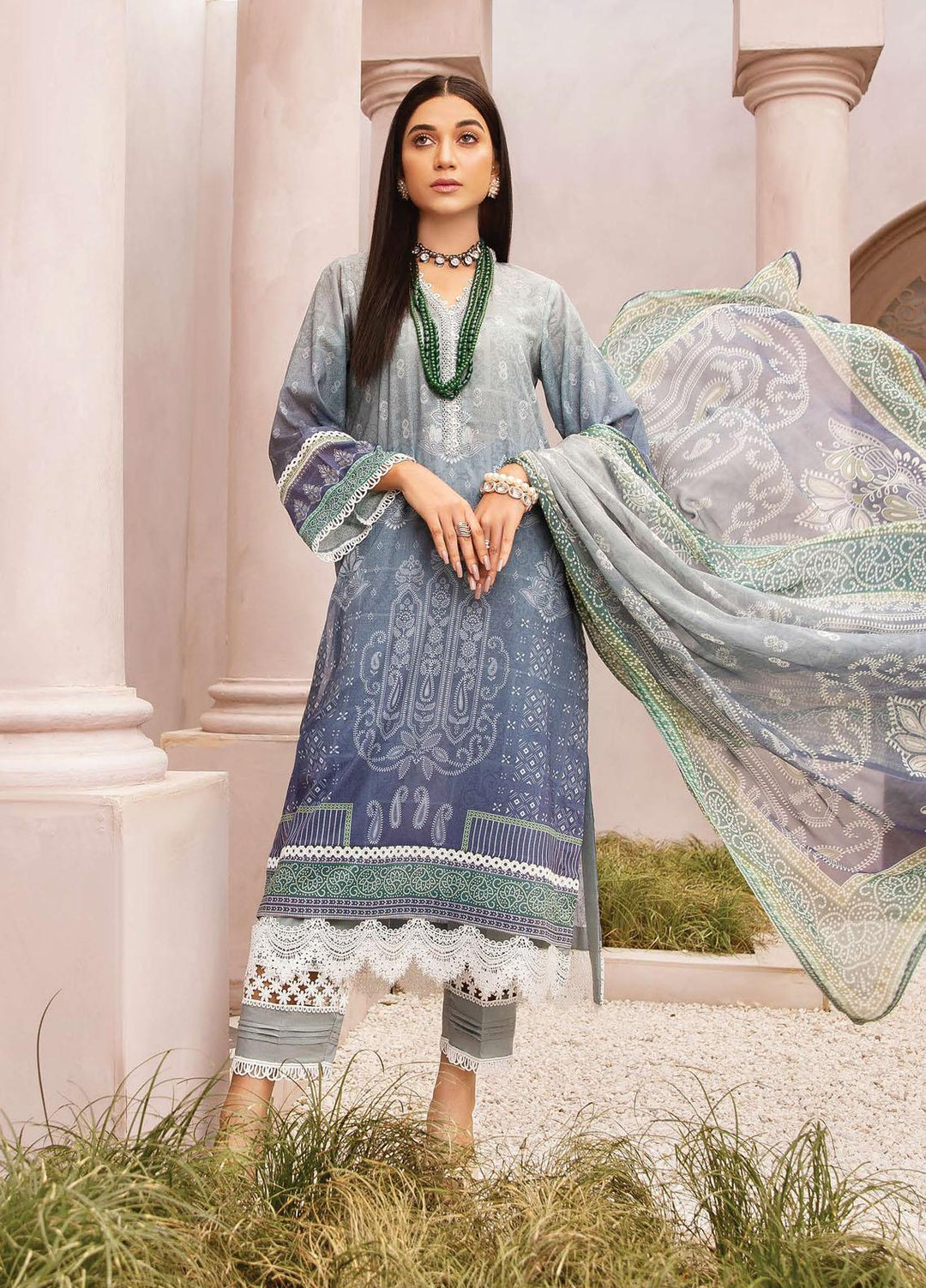Emrose by LALA Textiles Digital Printed Lawn Suits Unstitched 3 Piece LT22EM LAVANDE LA-0031 - Summer Collection