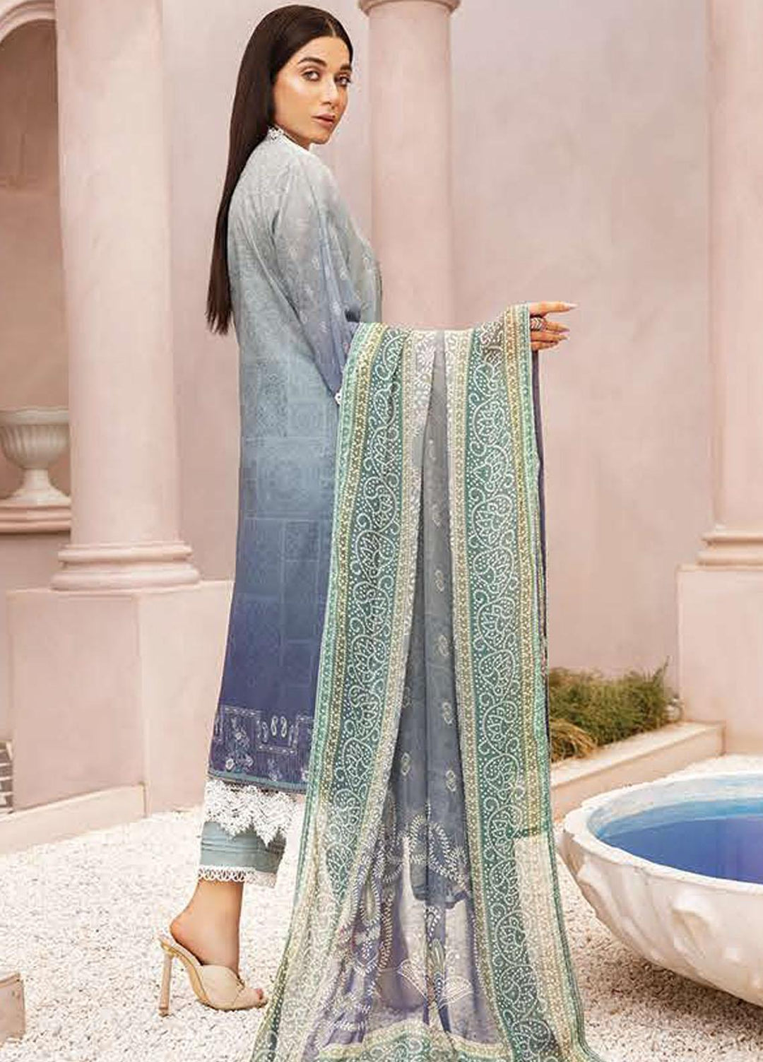 Emrose by LALA Textiles Digital Printed Lawn Suits Unstitched 3 Piece LT22EM LAVANDE LA-0031 - Summer Collection