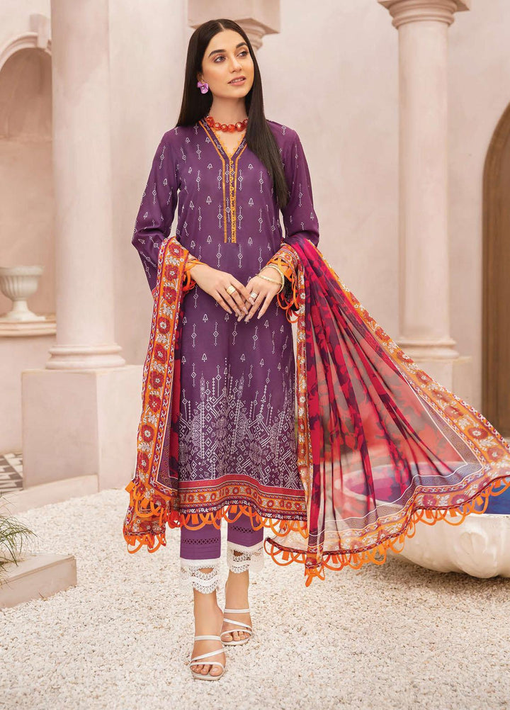 Emrose by LALA Textiles Digital Printed Lawn Suits Unstitched 3 Piece LT22EM CHLOE LA-0034 - Summer Collection