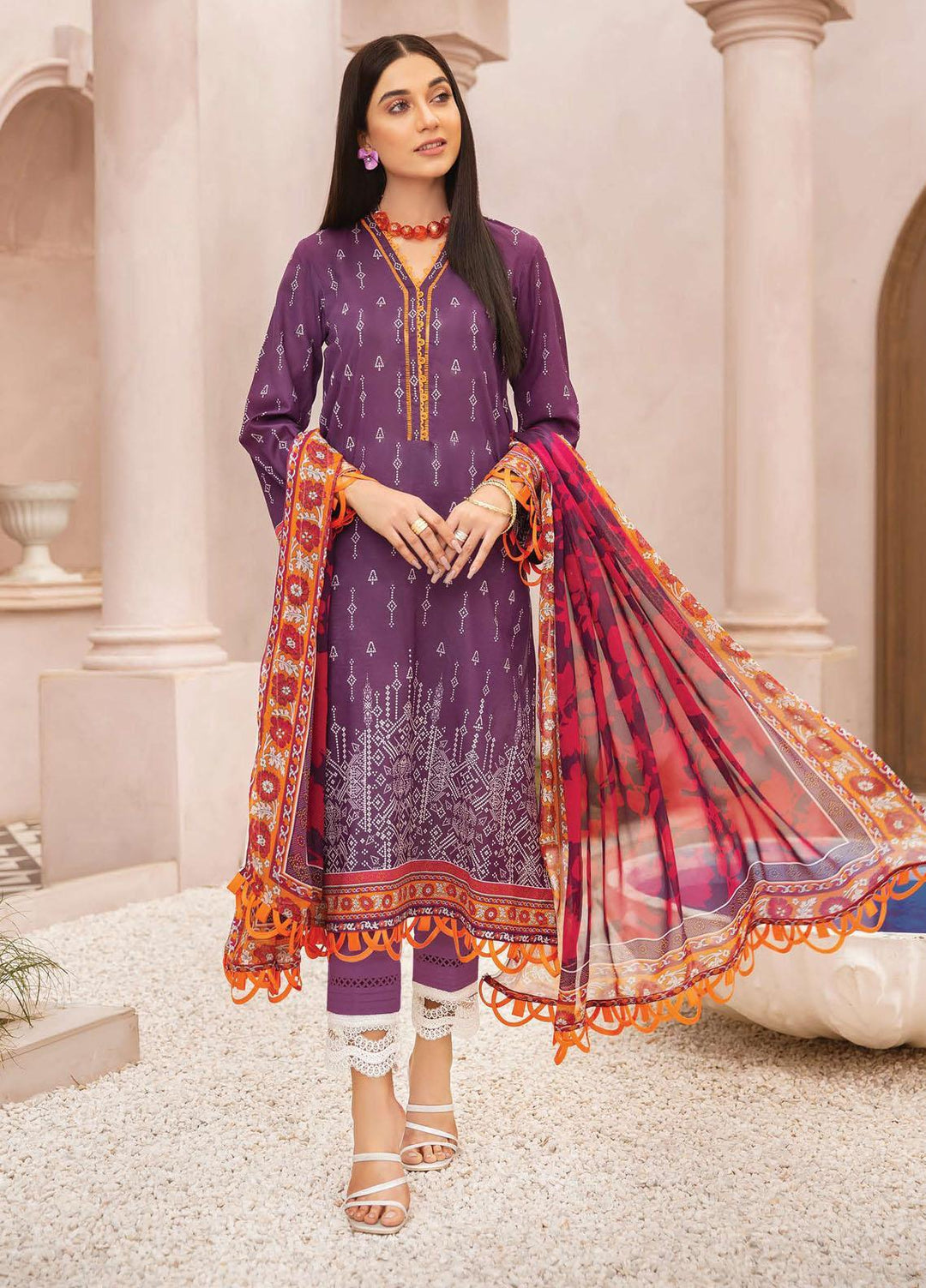 Emrose by LALA Textiles Digital Printed Lawn Suits Unstitched 3 Piece LT22EM CHLOE LA-0034 - Summer Collection