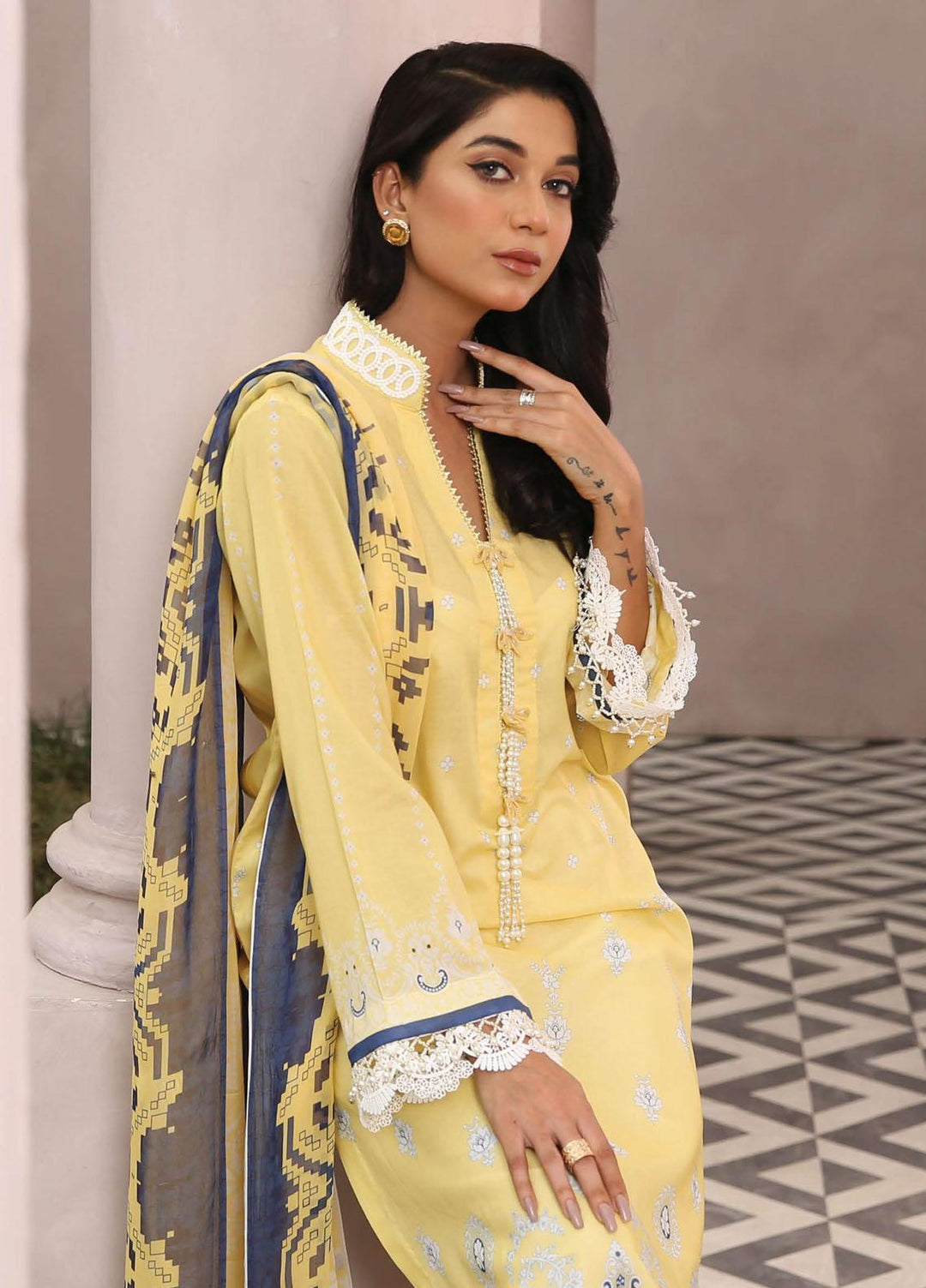 Emrose by LALA Textiles Digital Printed Lawn Suits Unstitched 3 Piece LT22EM URMIA LA-0040 - Summer Collection