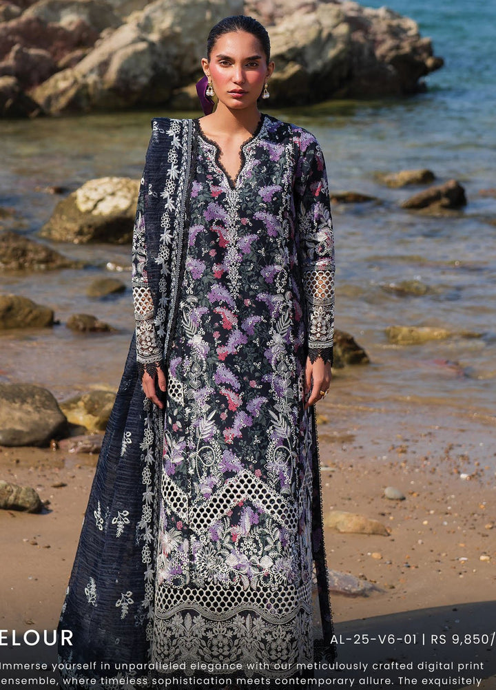 Endless by Afrozeh Embroidered Lawn Suits Unstitched 3 Piece AF25ES D-01 Velour - Summer Collection