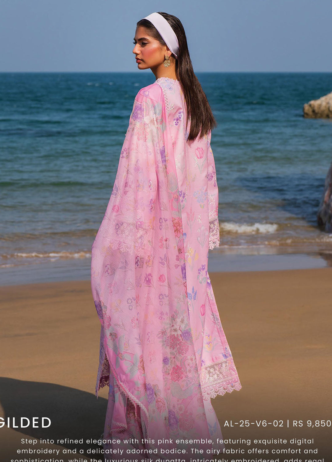 Endless by Afrozeh Embroidered Lawn Suits Unstitched 3 Piece AF25ES D-02 Gilded - Summer Collection