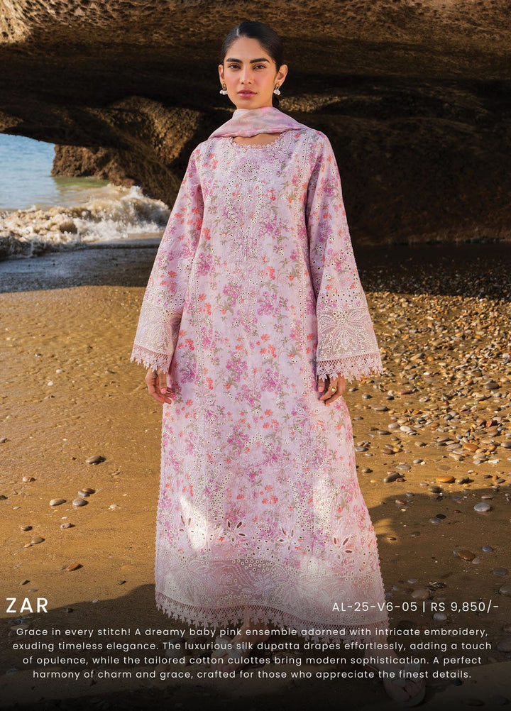 Endless by Afrozeh Embroidered Lawn Suits Unstitched 3 Piece AF25ES D-05 Zar - Summer Collection