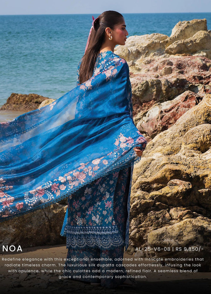 Endless by Afrozeh Embroidered Lawn Suits Unstitched 3 Piece AF25ES D-08 Noa - Summer Collection