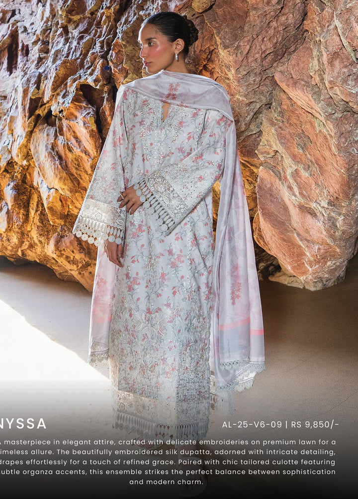 Endless by Afrozeh Embroidered Lawn Suits Unstitched 3 Piece AF25ES D-09 Nyssa - Summer Collection