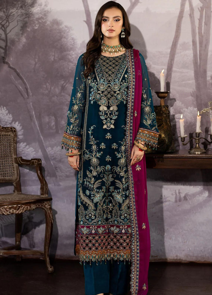 Enliven Majestic By Imrozia Premium Embroidered Chiffon Suits Unstitched 3 Piece IMP24EL M-62 Carmen - Formal Collection
