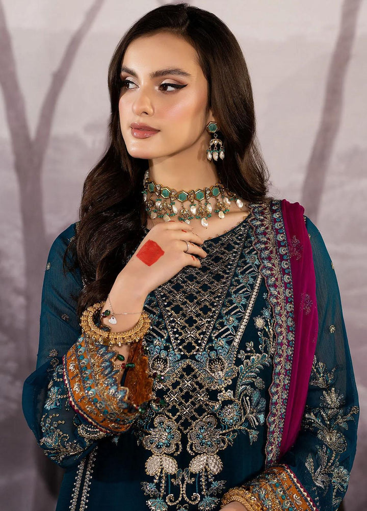 Enliven Majestic By Imrozia Premium Embroidered Chiffon Suits Unstitched 3 Piece IMP24EL M-62 Carmen - Formal Collection