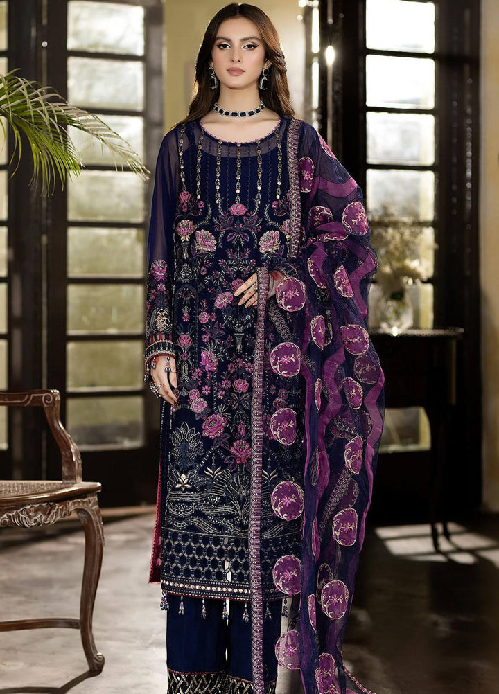 Enliven Majestic By Imrozia Premium Embroidered Chiffon Suits Unstitched 3 Piece IMP24EL M-64 Juana - Formal Collection
