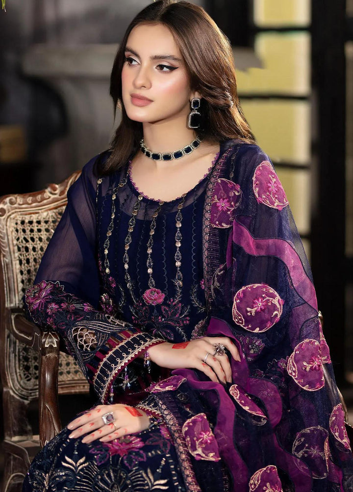 Enliven Majestic By Imrozia Premium Embroidered Chiffon Suits Unstitched 3 Piece IMP24EL M-64 Juana - Formal Collection