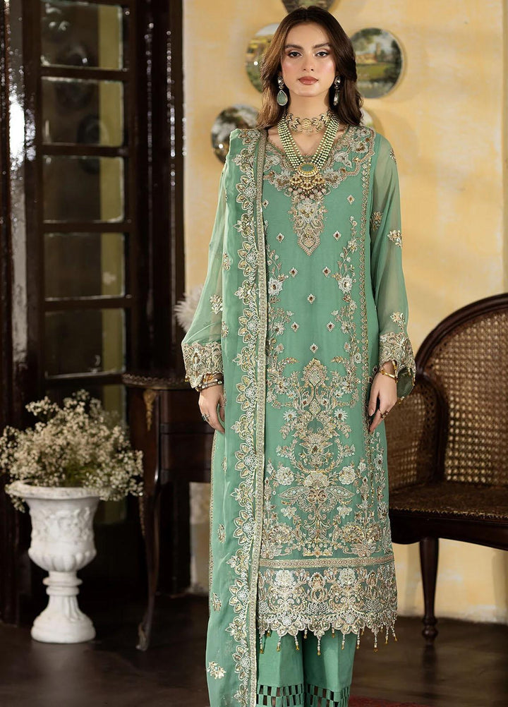 Enliven Majestic By Imrozia Premium Embroidered Chiffon Suits Unstitched 3 Piece IMP24EL M-65 Romana - Formal Collection