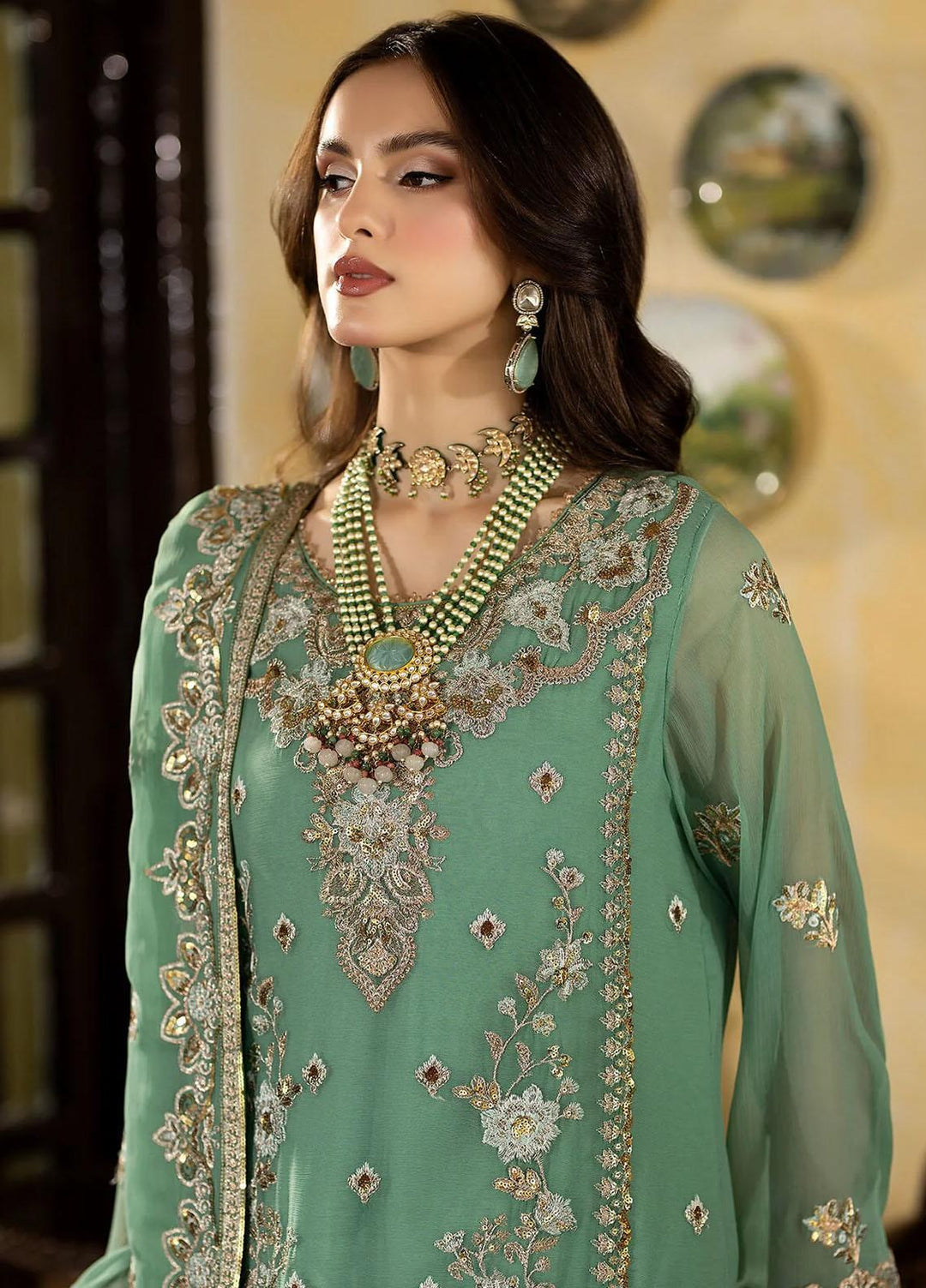 Enliven Majestic By Imrozia Premium Embroidered Chiffon Suits Unstitched 3 Piece IMP24EL M-65 Romana - Formal Collection